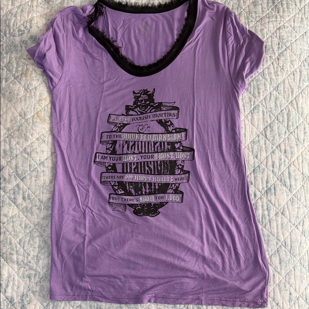 Disney Purple Graphic Short Sleeve Tee